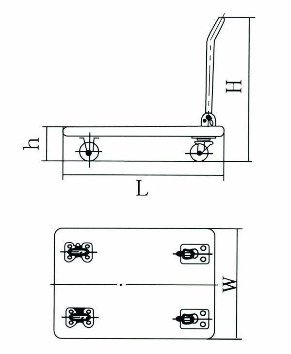 150kg Foldable Platform Hand Trolley Truck