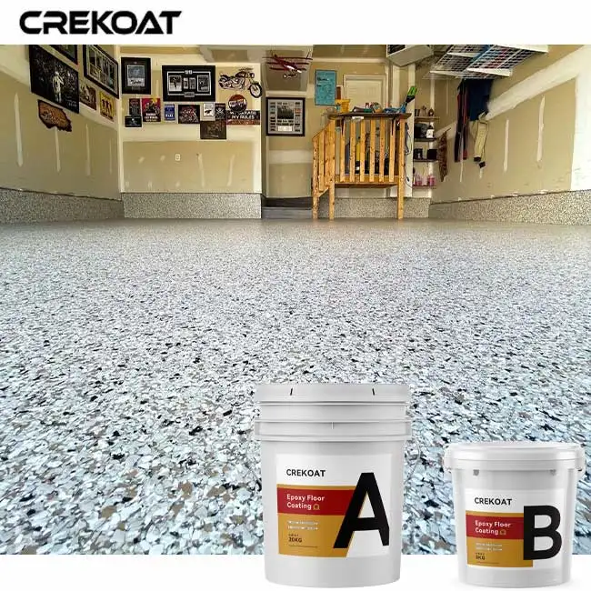 Glass-Like Shine Flake Coating Floor Epoxy for Sale