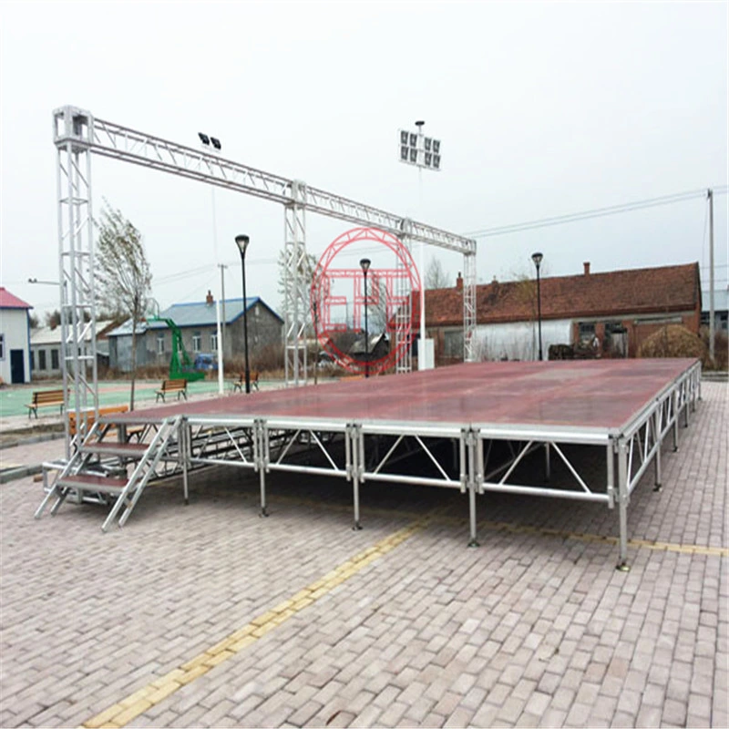 Outdoor Wedding DJ Fashion Show Mobile Light Removable Podium Anti-Skip Waterproof Platform Portable Stage for Concert Event