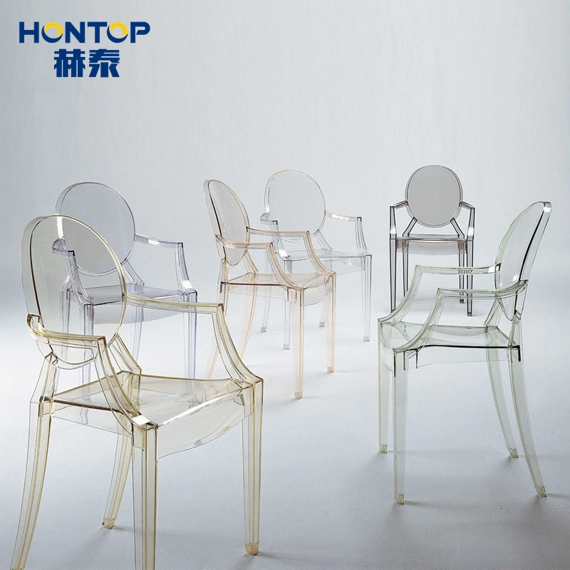 Morden Elegant Wedding Banquet Outdoor Restaurant PMMA Transparent Stackable Luxury Clear Dining Chair