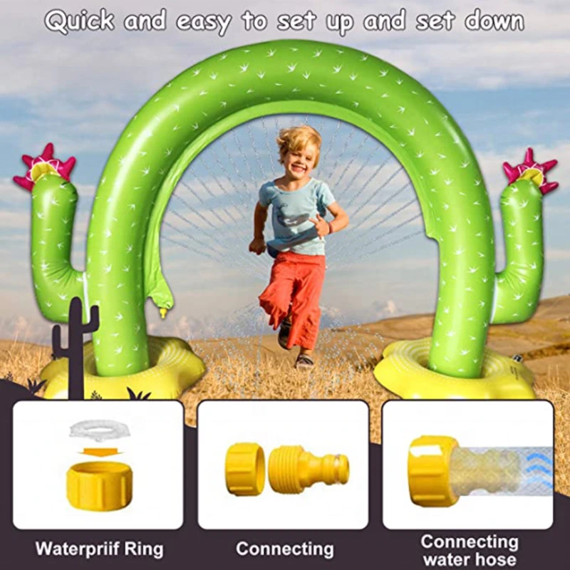 Inflatable Cactus Sprinkler for Kids Outdoor