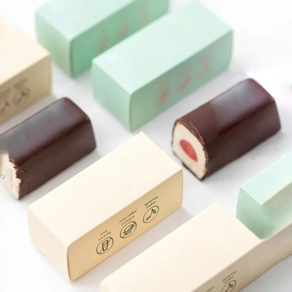 Trufa personalizada Barra de Chocolate el Envasado de Alimentos Macaroon Paquete de almacenamiento de caramelos de dulce de chocolate de cartón Caja Caja de regalo