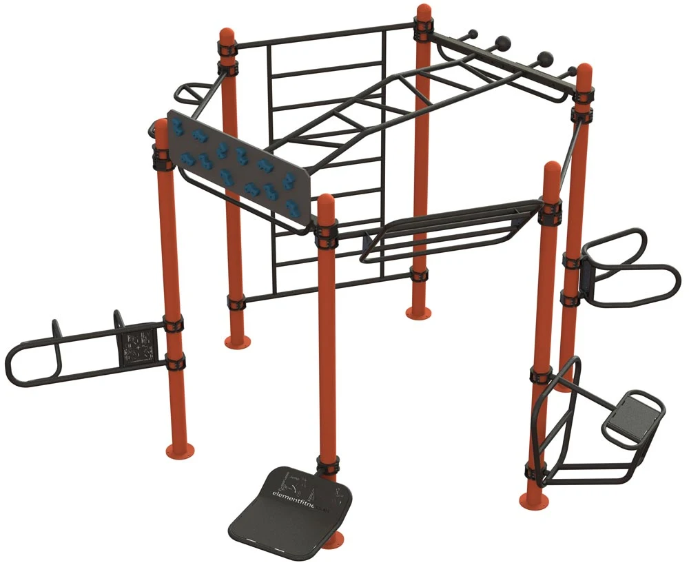 Equipamento de fitness ao ar livre para até 8 utilizadores - Soft-002 Outdoor Estação de racks de equipamentos de ginásio