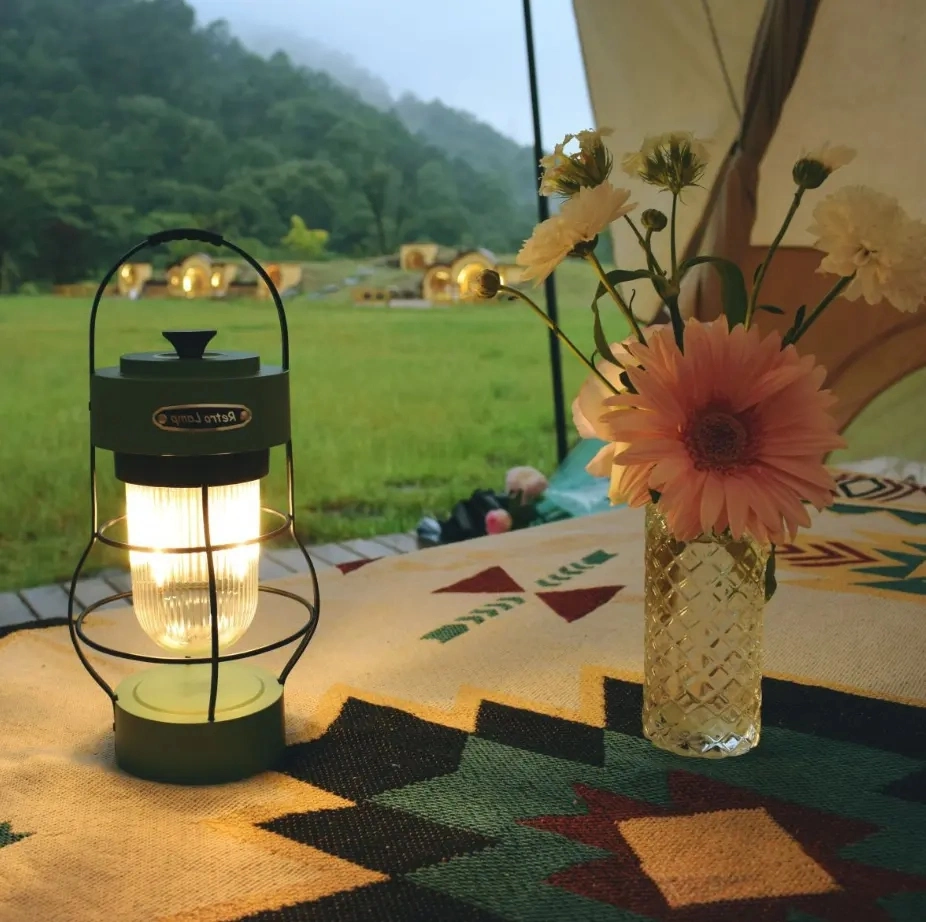 Lanterne de camping LED extérieure avec batterie externe