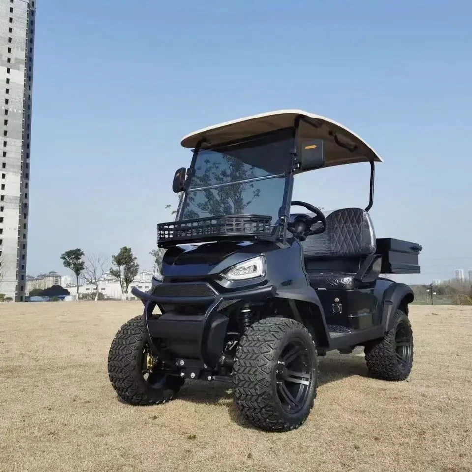 Camion utilitaire électrique à batterie au lithium avec 4 sièges passagers pour chariot de golf de transport de marchandises.