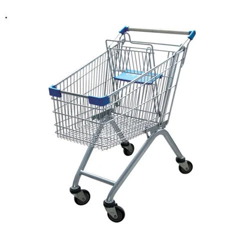 Steel Galvanized Foldable Shopping Trolley/Wire Mesh Trolley/Steel Shopping Trolley