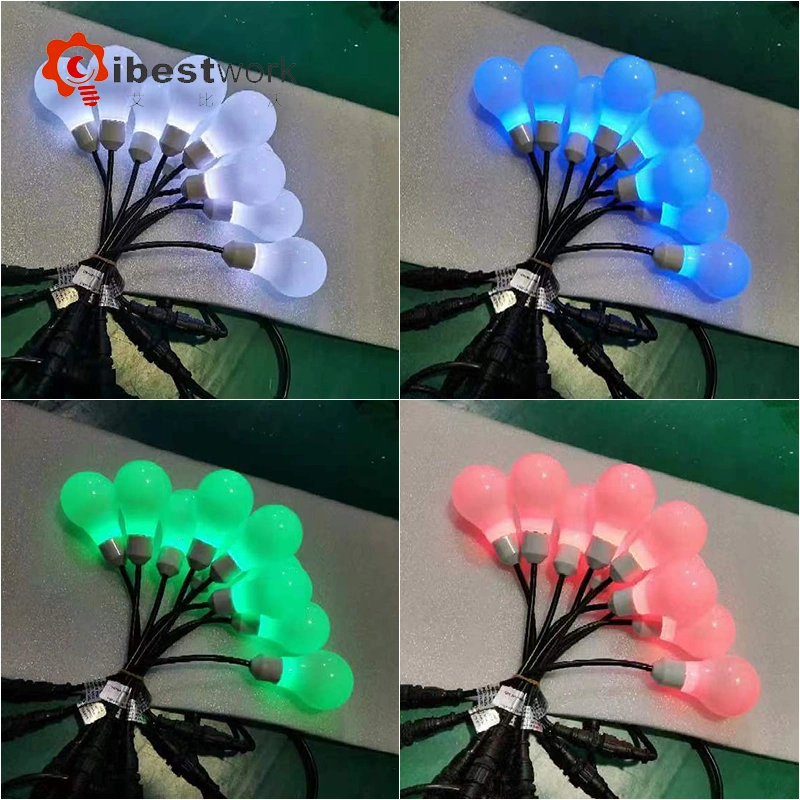 80mm Ball Round RGB LED String Christmas Fairy Lights Lighting LEDs Lamp Bulb DMX LED Bulb Waterproof IP65