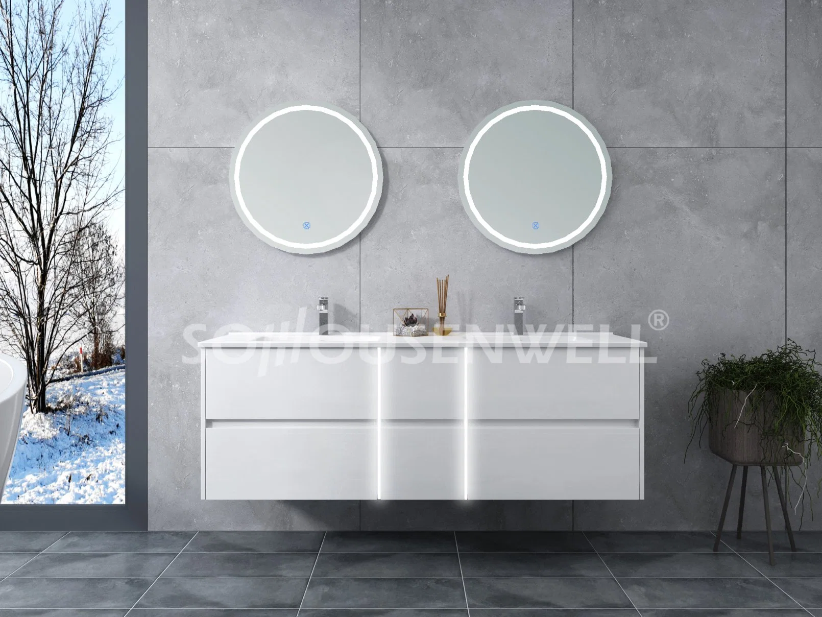 British Style Bathroom Accessories Hot Selling Verified Bathroom Vanity Set