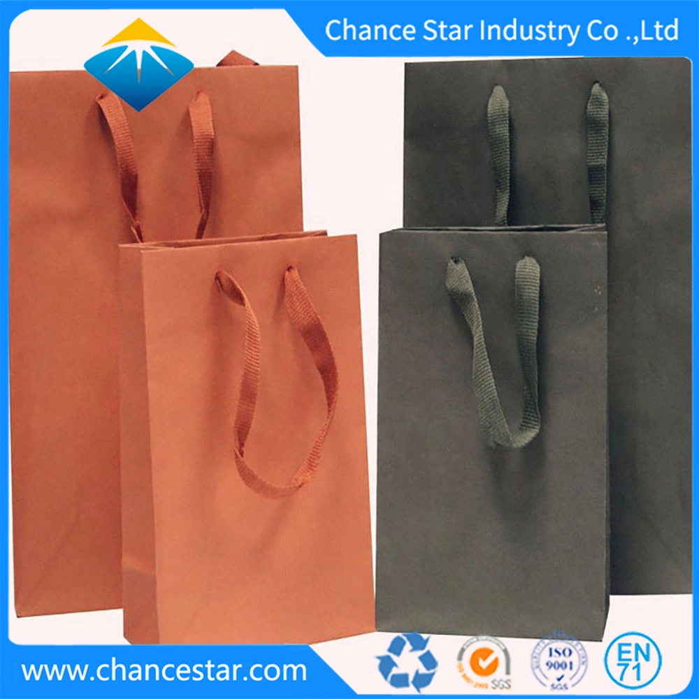 Customised Brown Kraft Paper Packaging Bags with Printed Logo