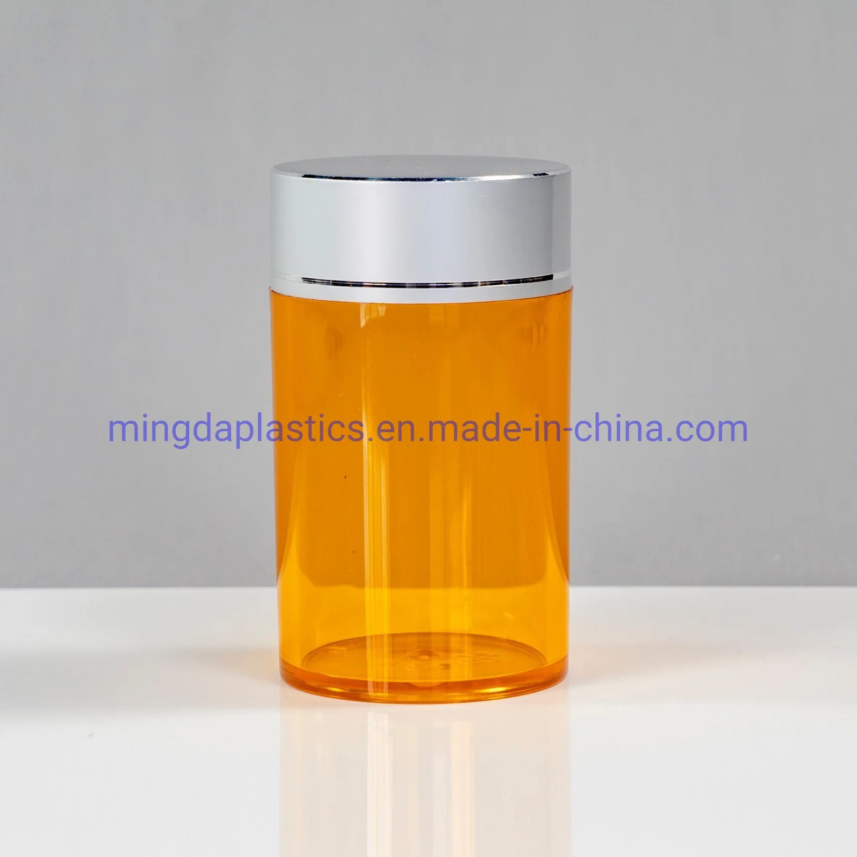 500ml Amber Straight Side Plastic Packaging Acrylic Similiar Supplement Pet Round Bottle Supplier