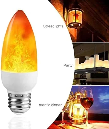 Hot Selling LED Flame Light LED Bulb Lighting Effect 1800K Xmas Decor 85-265V Candle Bulb Lamp E12 Base for Chandelier Indoor Outdoor Home Decoration