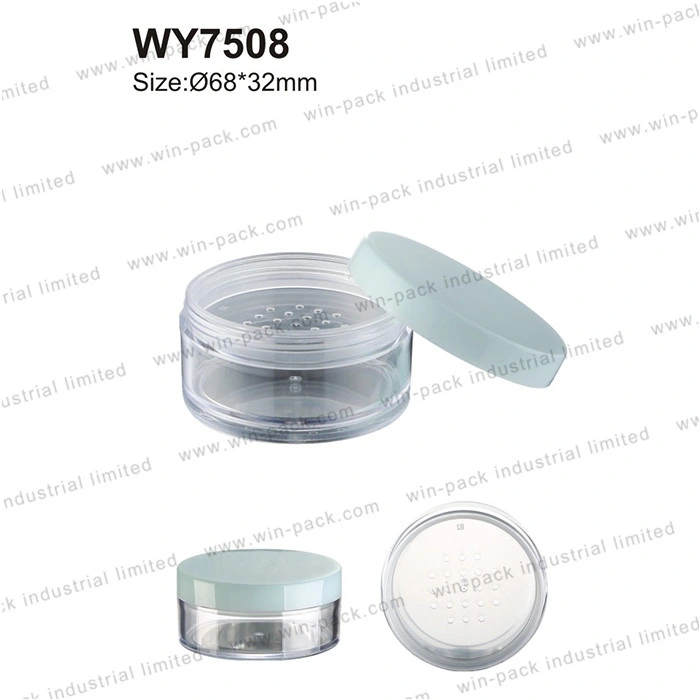 China Supply Transparent Round Loose Powder Case Make up Packing