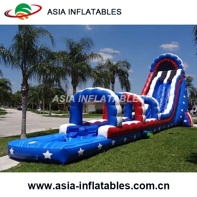 Tobogán de agua inflable comercial con material de PVC