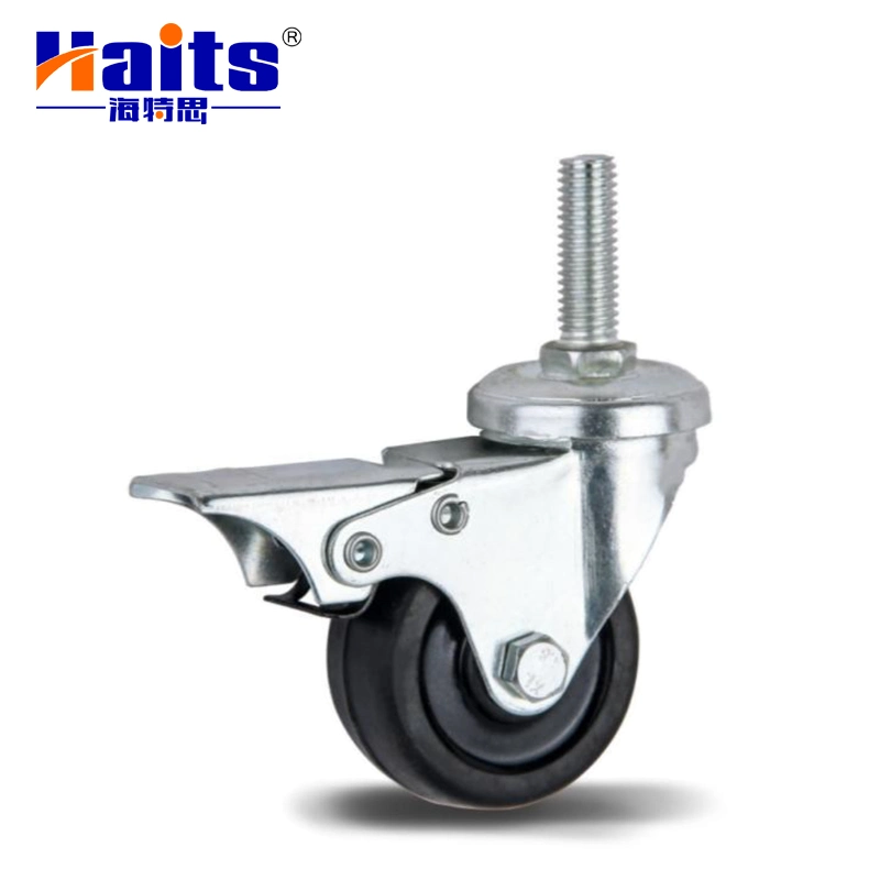 Furniture Accessories 50mm 75mm 100mm Swivel Bolt in Caster Wheel with Brake