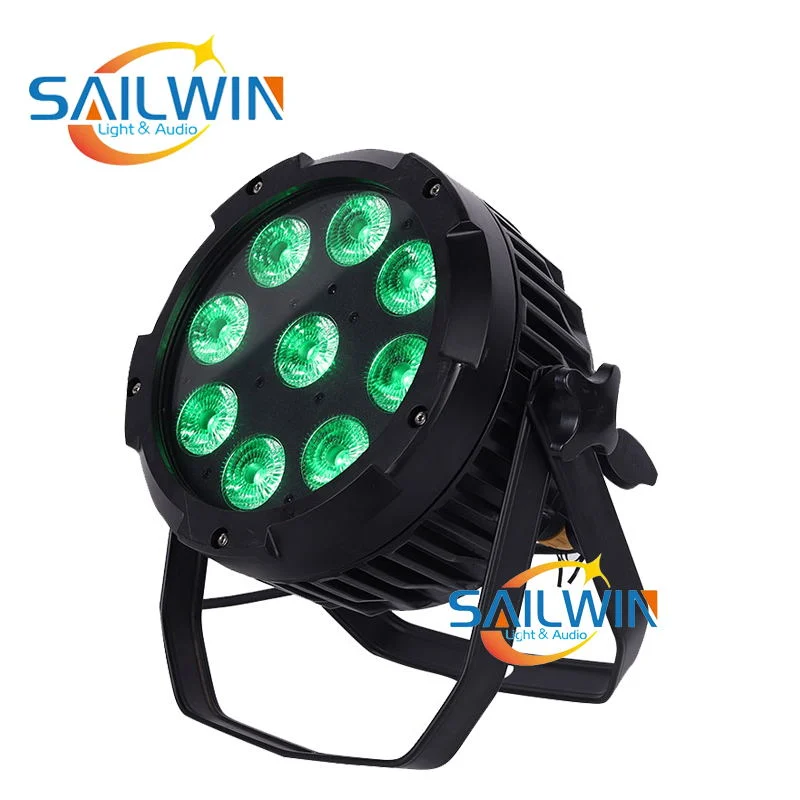 9*18W Aluminum LED PAR Projector Battery Powered DMX Stage Light