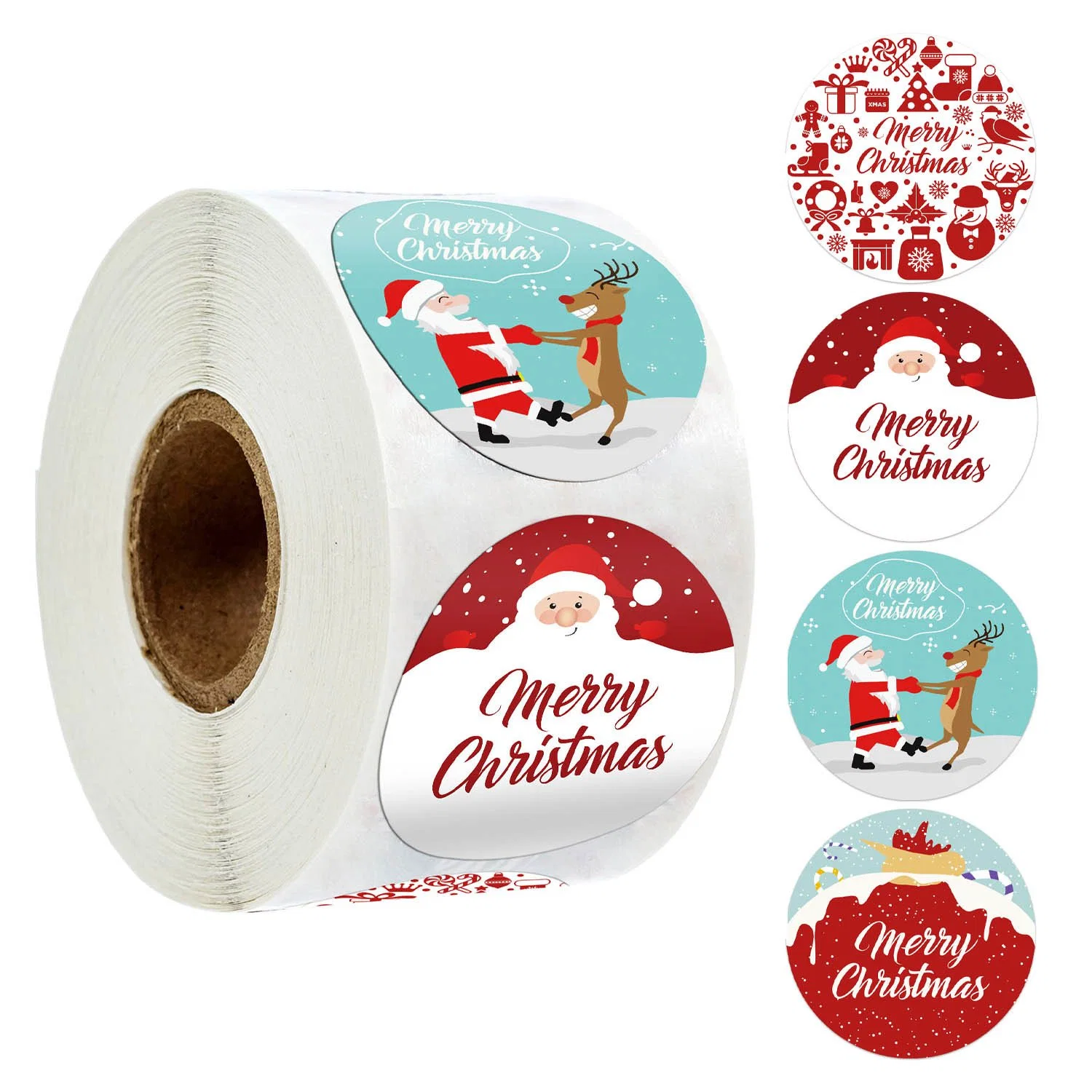 Custom Private Brand Name Printing Logo Sticker Christmas Packaging Decorative Sticker