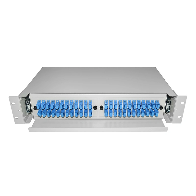 19" Rack Mount Optical ODF 2u 48 Port Fiber Optic Patch Panel