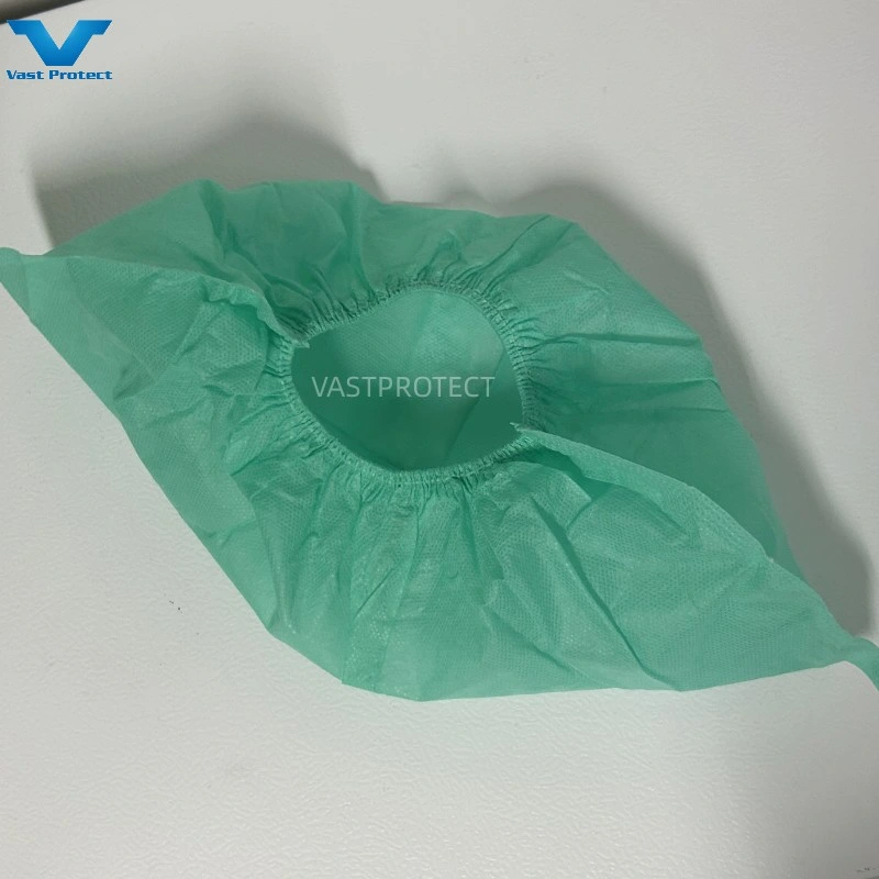 Industrial OEM Disposable PP Durable Elastic Green Shoe Cover