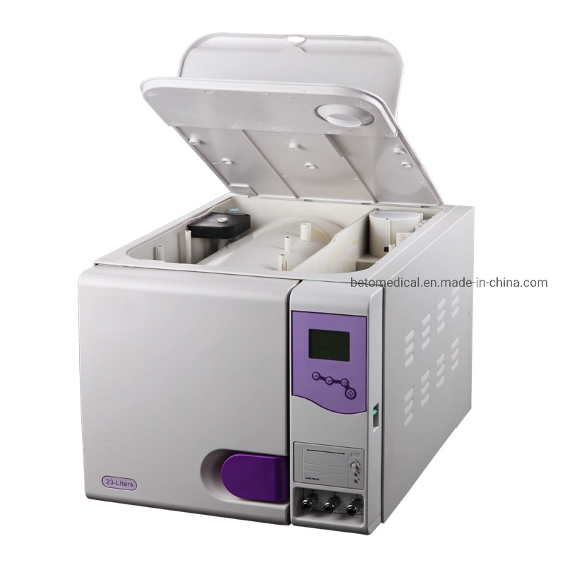 Dental Autoclave Class B Table Top Steam Sterilizer with LCD Display and Built in Printer