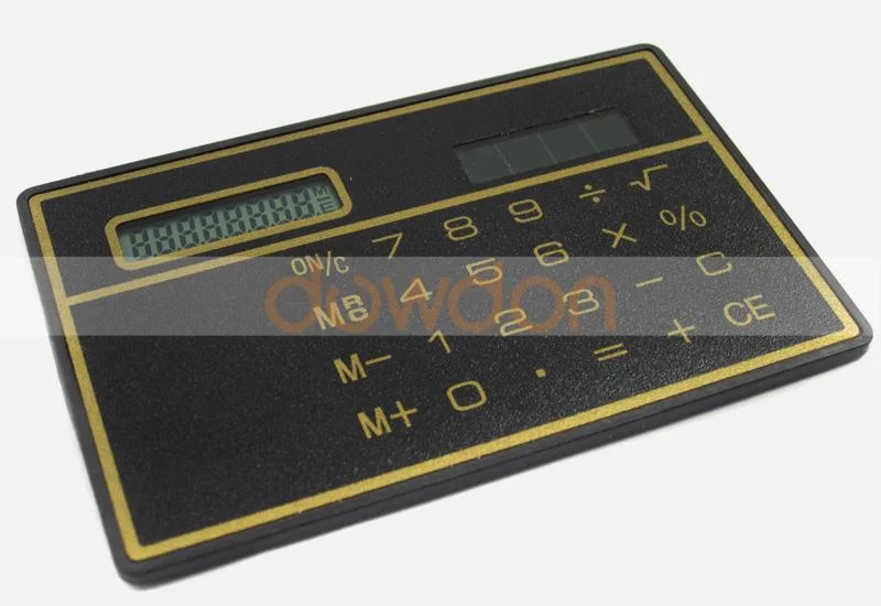 8 Dígitos Diseño de Tarjeta de Crédito Ultra Delgado y Mini Calculadora de Bolsillo con Energía Solar