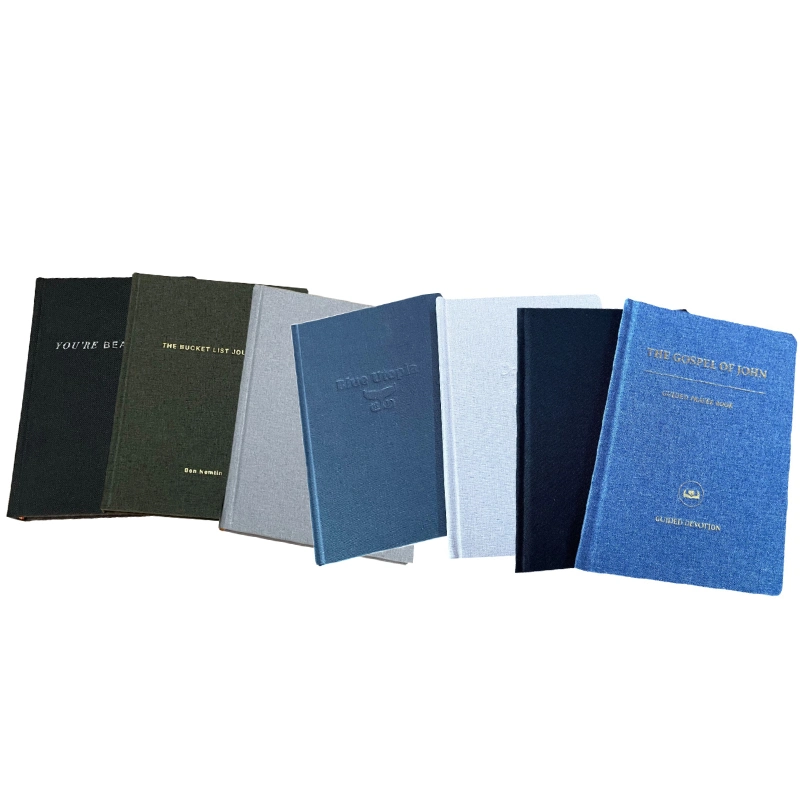 PU Leather Linen Hardcover Notebook Planner Journal Printing