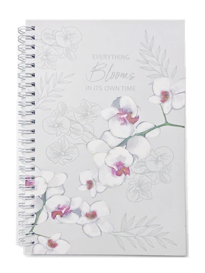 Custom Flower Series Hardcover Spiral Notebook for Office and School Gifts