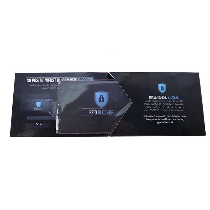 Reliablerfid Custom Logo Printing Wallet Security&#160; RFID&#160; Blockingcard with Chip