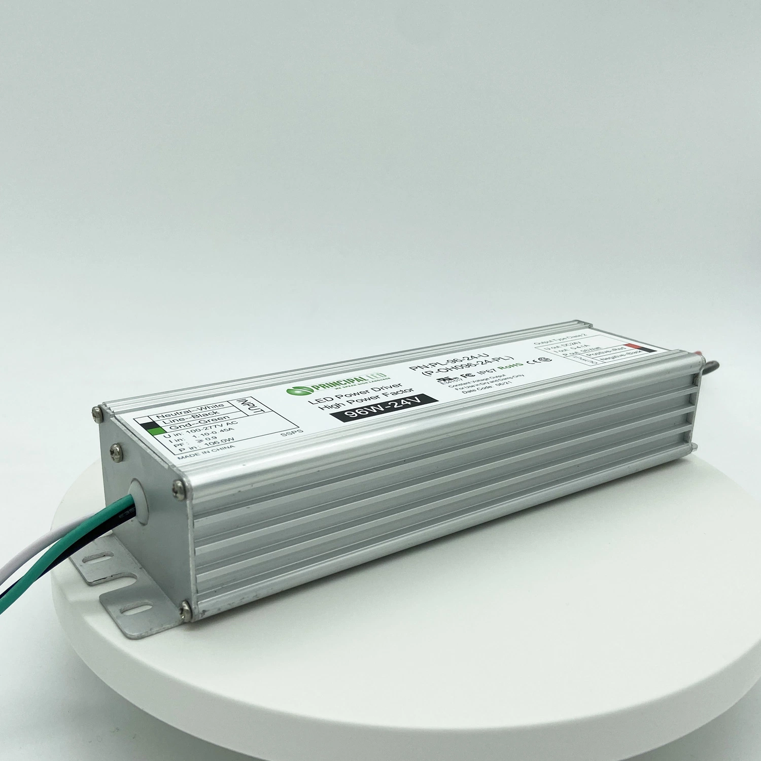 Factor de potencia alta Plh-96W 12V 100W 24V 48V el Controlador de LED de alimentación LED impermeable para la muestra al aire libre mercado con homologación UL FCC RoHS CE