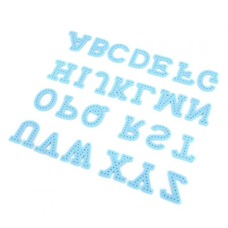 Letter Patches Custom 3D Blue Pearl Letter Patches a-Z 26 English Alphabet Letters Embroidered Rhinestones Patch