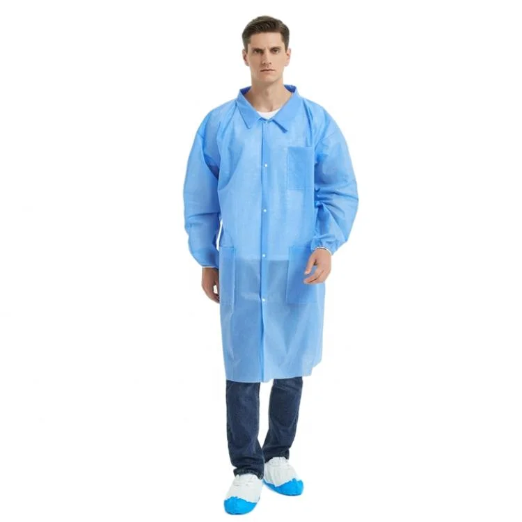 Best Price with Ce ISO Certificate Disposable Nonwoven PP Lab Coat