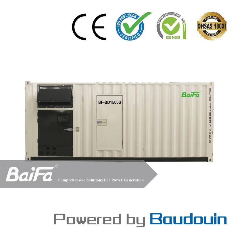 1200kw Containerized 20FT Container Electric Power Gas/Diesel Generator Set Powered by Baudouin Engine