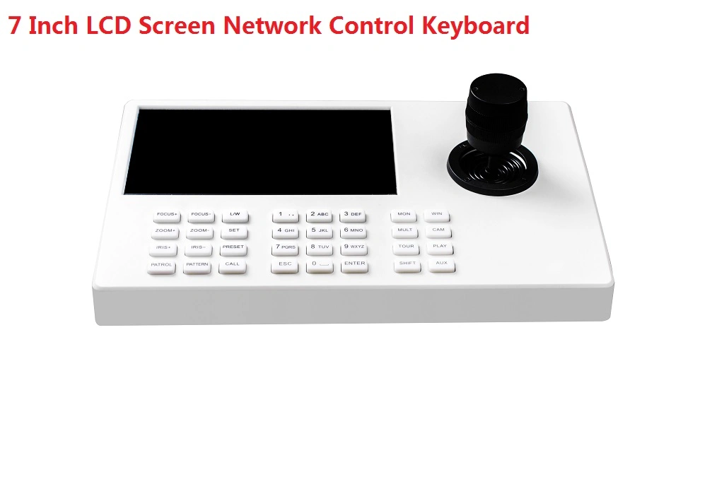 Fsan 7 polegadas tela LCD 3D de controle de rede Rede Oscilante Câmara IP com teclado de controle