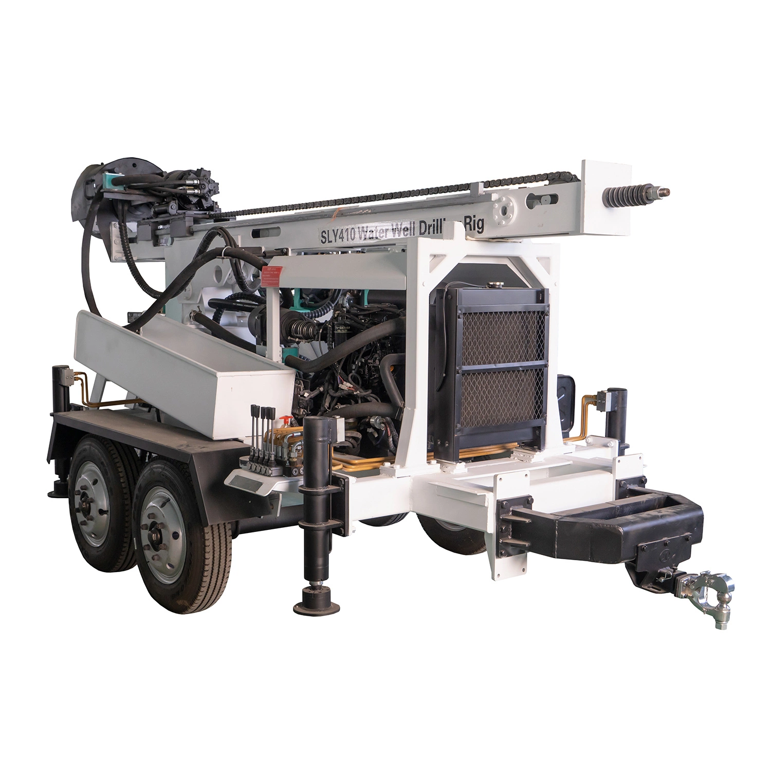 High Efficiency Trailer Water Bore Hole Drilling Rig