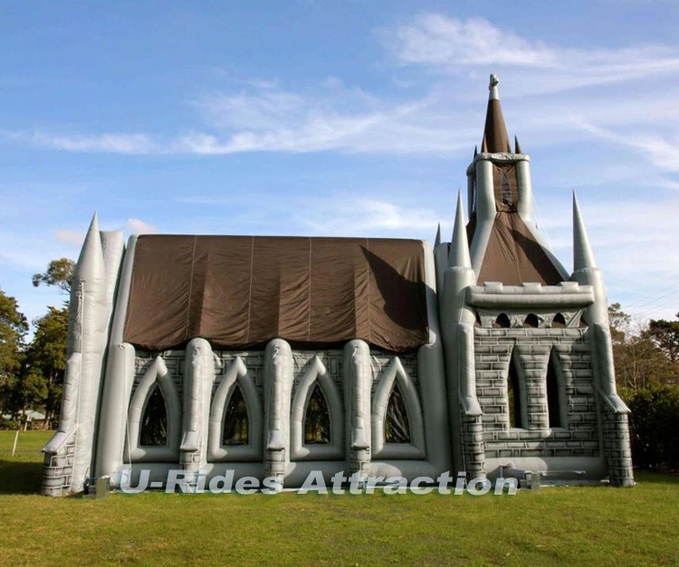 Outdoor 60ft Air Building Aufblasbare Kapelle halloween Aufblasbare Kirche für Hochzeitsfeier halloween-Veranstaltungen