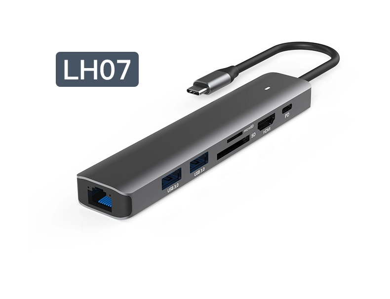 C Hub USB con HDMI / USB / Puertos Gigabit Ethernet para MacBook Pro.