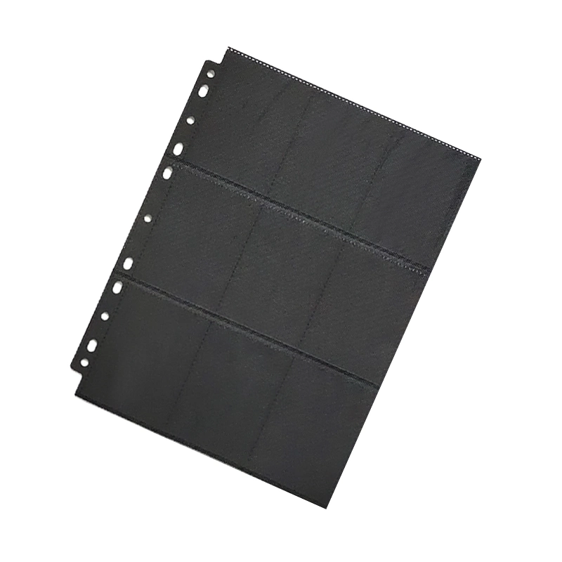 Accept Customized 11 Hole 9 Pocket Double Side R Corner PP Inner Page for Card Collection