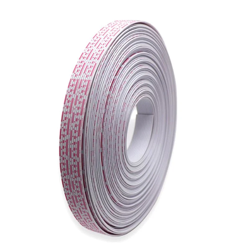 UL2468 Flat Cable Red and White 8 Pin 3 Pin Lighting Fixtures PVC Flexible Ribbon Electric Wire Cable