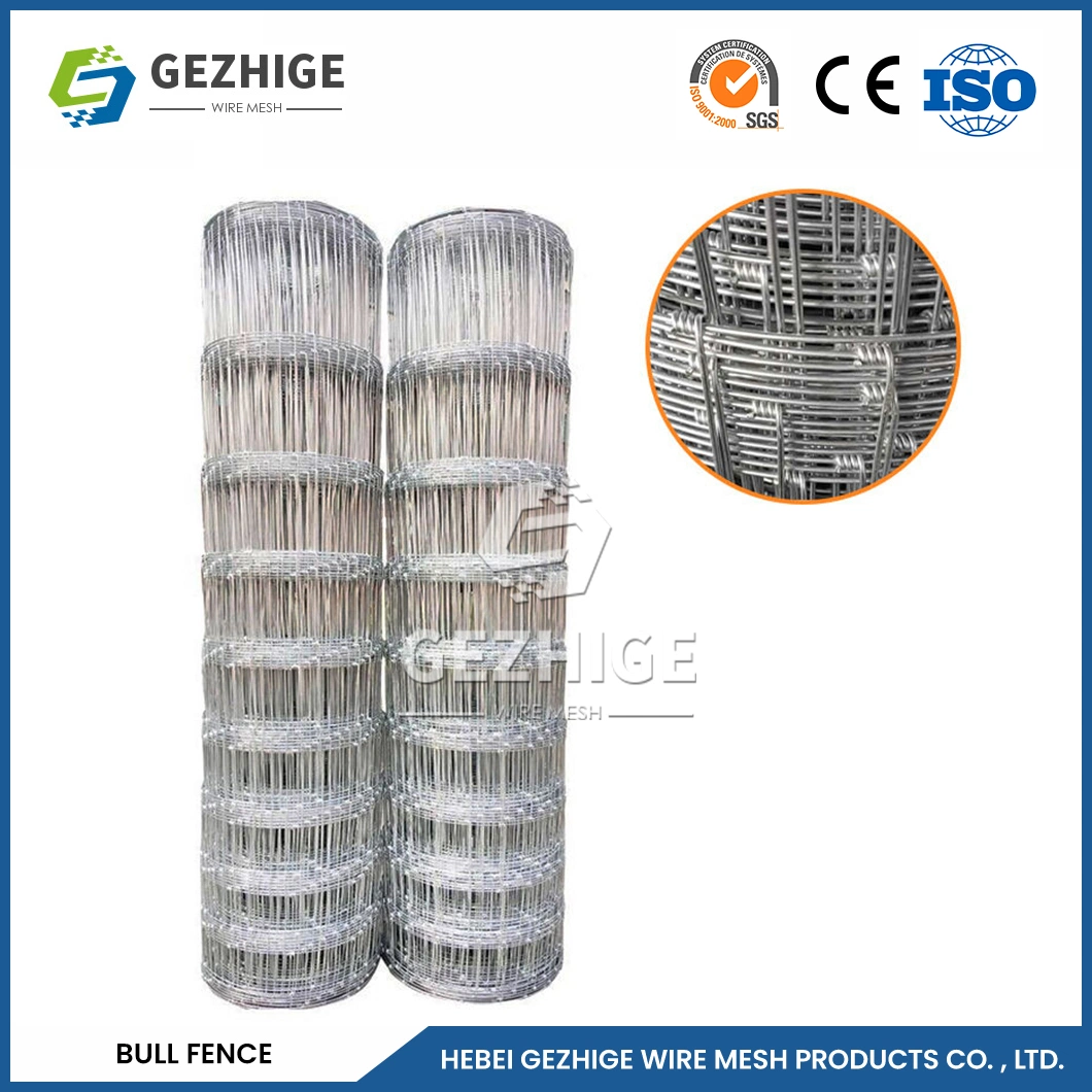 Gezhige Uniform Mesh Rinder Grassland Zaun Großhändler Custom Verzinkte Vieh Viehzaun China 55 * 100mm Maschengröße Graslandzaun Panel