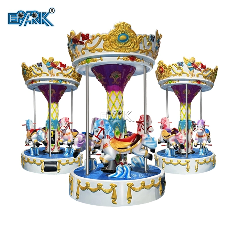 Hot Sale 3 Players Mini Amusement Carousel Horses Rides Carousel Marry Go Round Kiddie Ride