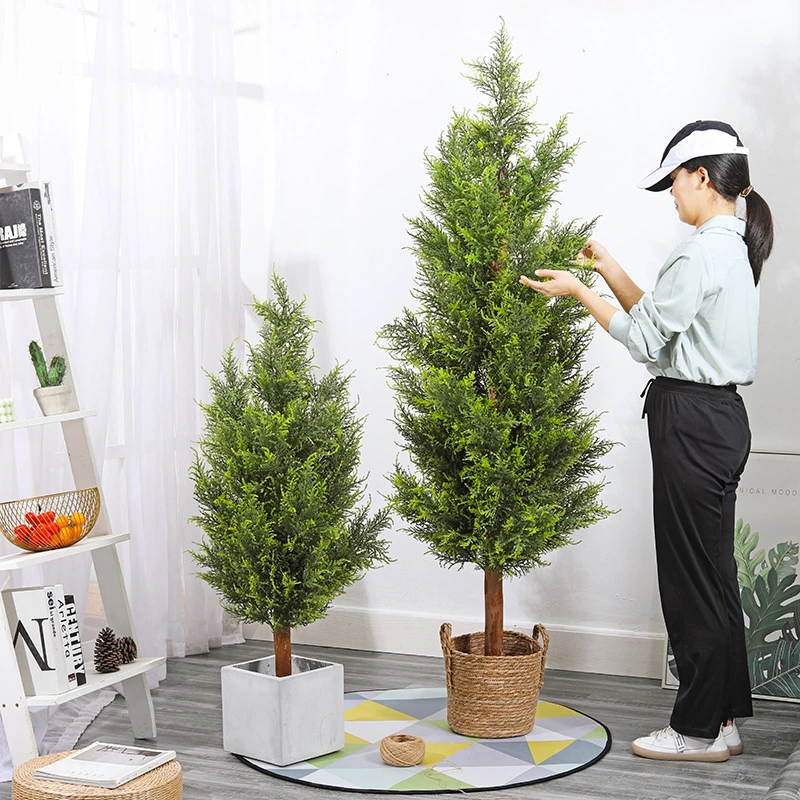 Hot Sale Outdoor Artificial Pine Trees Topiary Bonsai Artificial Plants for Christmas Home Decoration