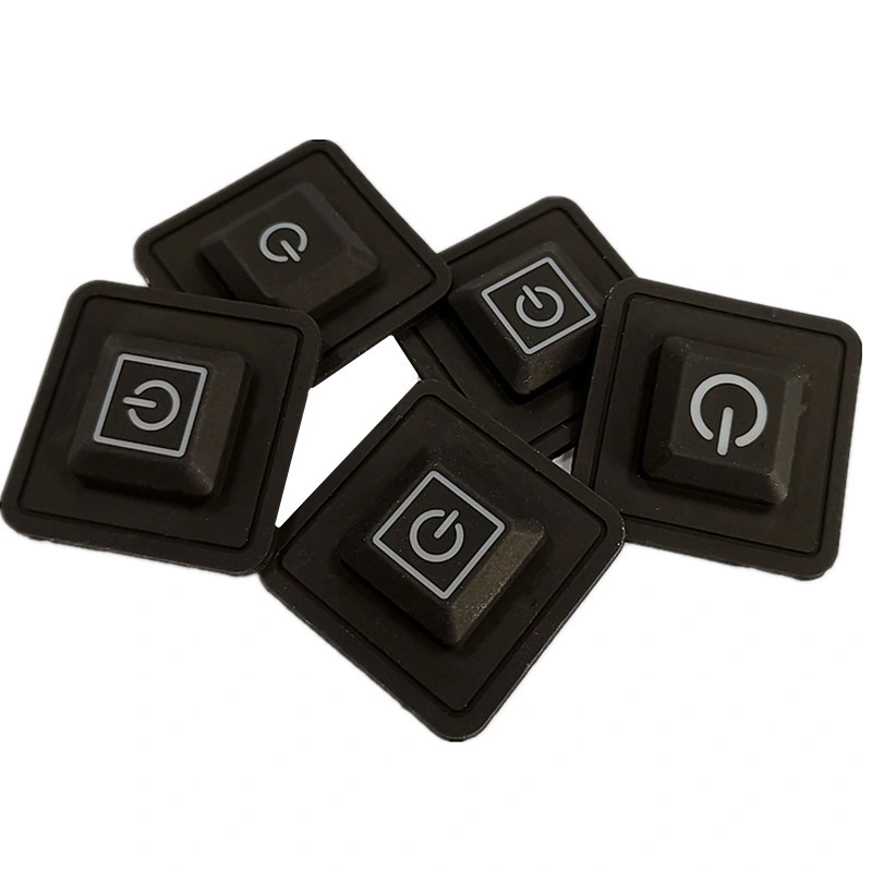 Silicone Button OEM/ODM Custom Rubber Keypad with Texture Adding Carbon Conductive Pills Number Keypad Spray Coating Keyboard with Silk Screen Printing