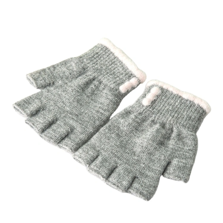 2021 Newly Customized Fashion High Quoality Winter Wool Cashmere Elegant Winter Warm Women Gloves