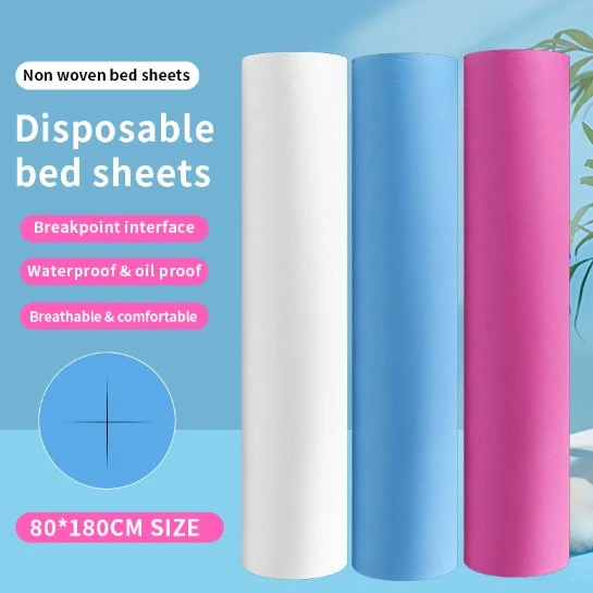 Non Woven Disposable Bed Sheet Waterproof SPA Bed Sheets Roll