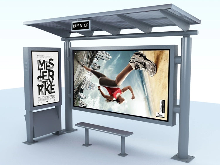 Aluminum Scrolling Advertising Boardbus Shelter Stop