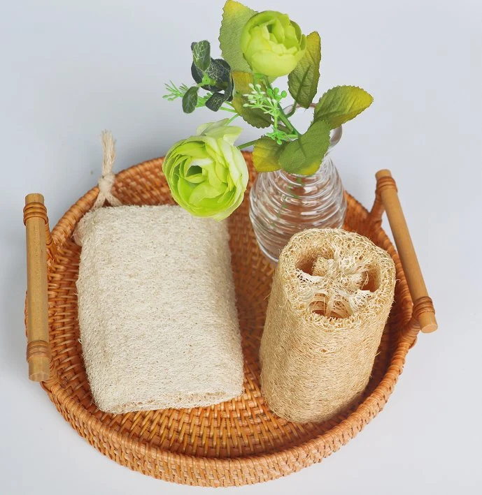 Wholesale Sisal Hemp Bamboo Single Pack Exfoliating Facial Body Natural Loofah Sponges for Bath