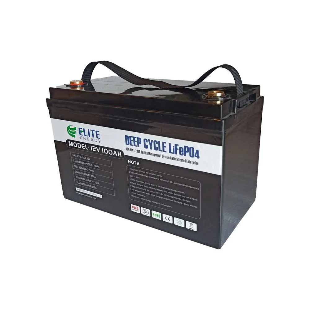 Elite Rechargeable Backup 12V 100ah Solar Energy Storage Lithium Ion Battery LiFePO4 Battery