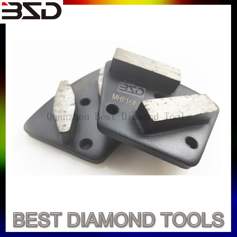Trapezoid Double Square Diamond Concrete Grinding Tools Shoes/Metal Bond Floor Grinding Tools