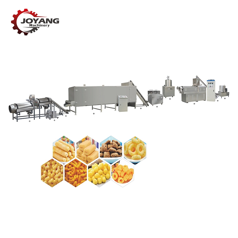 La extrusora de alimentos comerciales industriales granos de arroz de grano de maíz de la máquina de extrusión de Snack de la línea de producción