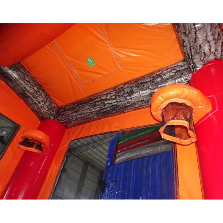 0.6mm PVC Tarpaulin Orange Elk Style Inflatable Bouncer Slide for Sale