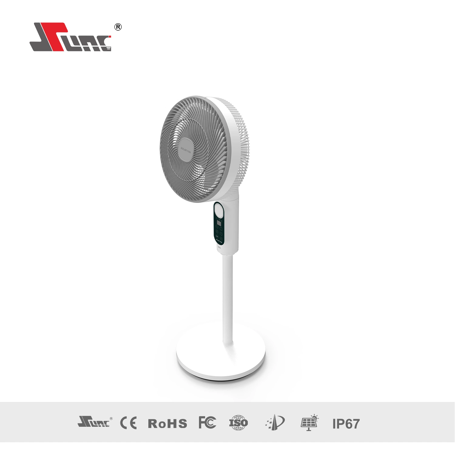 Shutdown Memory Wind Speed and Shaking Head Function Stand Table Fan Air Circulator Fan Electric Fan and Solar Charging Outdoor